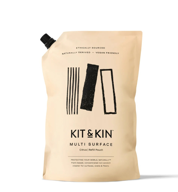 Kit&Kin Víceúčelový čistič, citrus, náhradní náplň, 1l