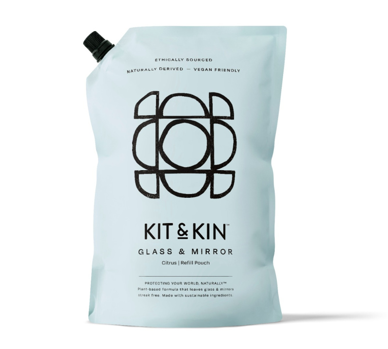 Kit&Kin Čistič na sklo a zrcadla, citrus, náhradní náplň, 1l