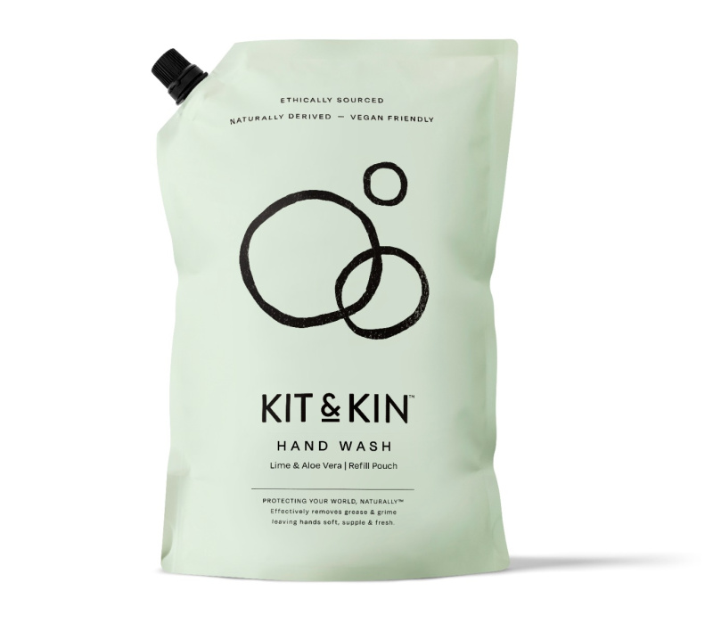 Kit&Kin Mýdlo na ruce, Limetka a aloe vera, náhradní náplň, 1l