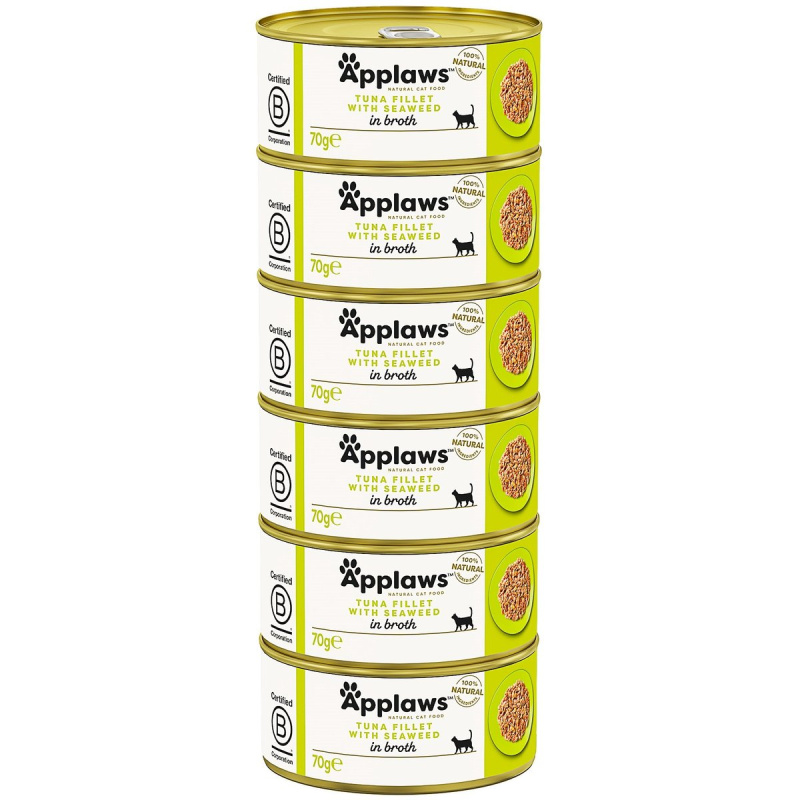 Applaws Cat konzerva tuňák a mořské řasy pro kočky (6×70 g)