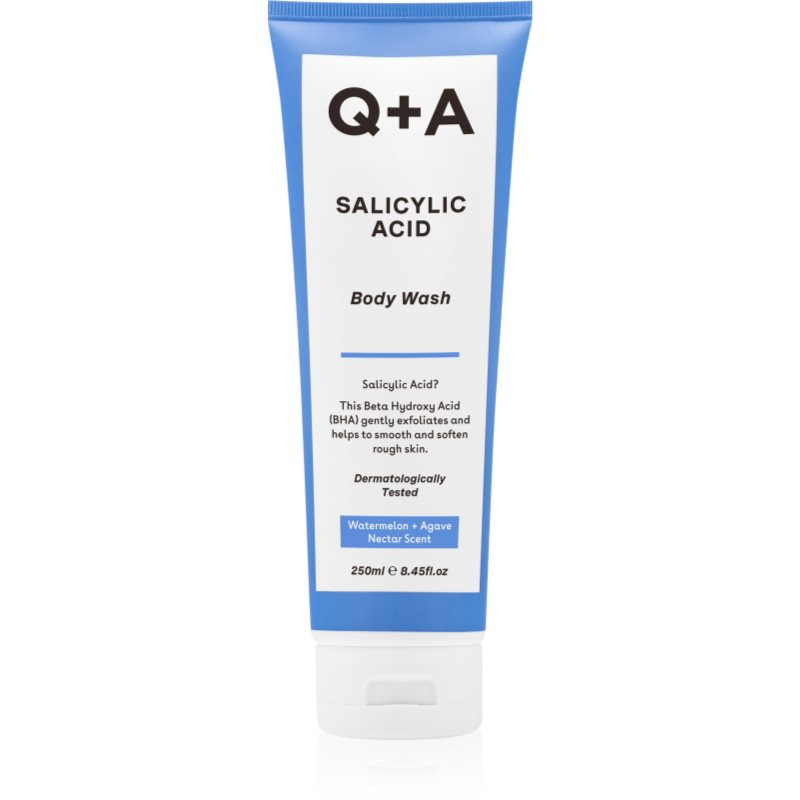 Q+A Salicylic Acid exfoliační sprchový gel s kyselinou salicylovou vůně Watermelon + Agave Nectar 250 ml