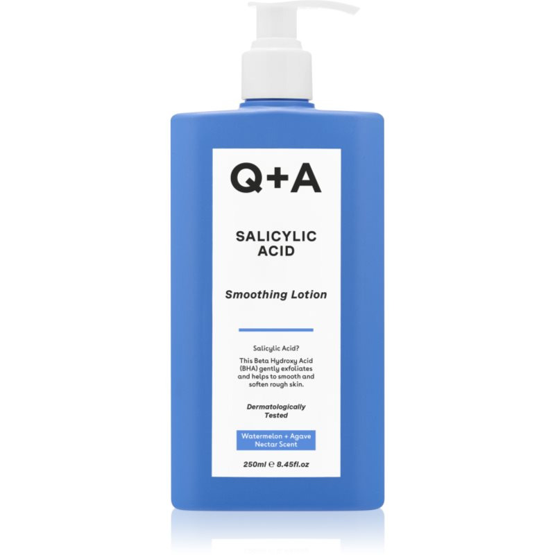 Q+A Salicylic Acid vyhlazující tělové mléko vůně Watermelon + Agave Nectar 250 ml