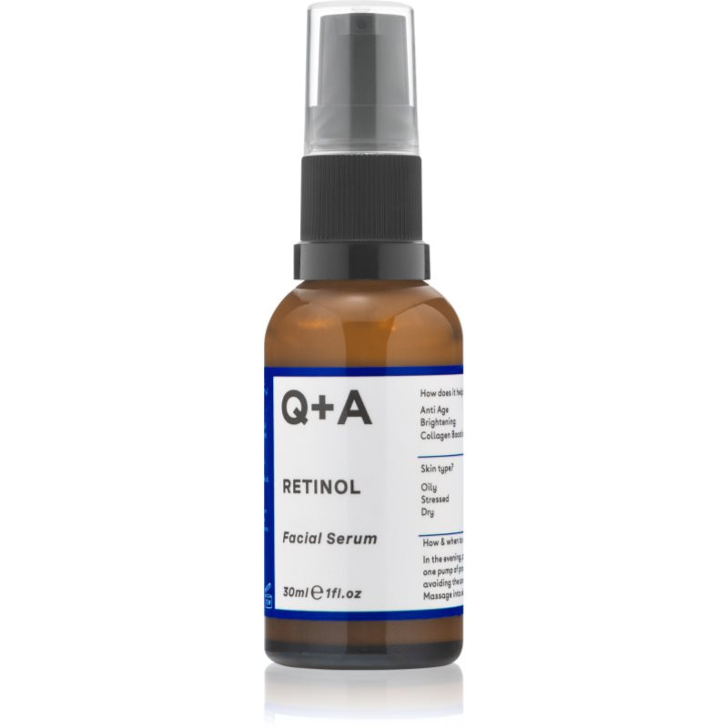 Q+A Retinol vyhlazující pleťové sérum s retinolem 0,2% 30 ml