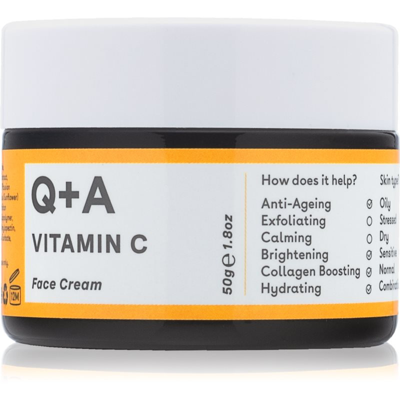 Q+A Rozjasňující pleťový krém s vitamínem C 50 g