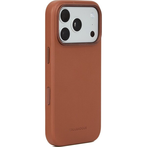 Troubadour Full Leather MagSafe kožený kryt iPhone 17 Pro/iPhone 18 Pro Tan