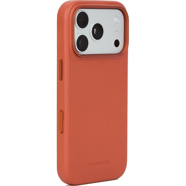 Troubadour Full Leather MagSafe kožený kryt iPhone 17 Pro/iPhone 18 Pro Terracotta