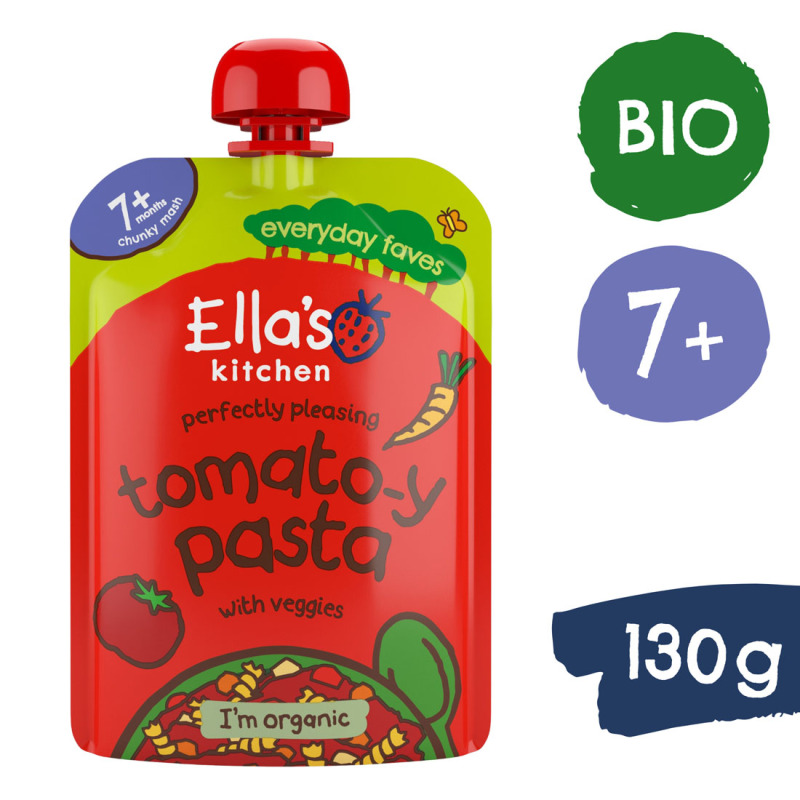 ELLA'S KITCHEN Rajčatové těstoviny se zeleninou BIO 130 g