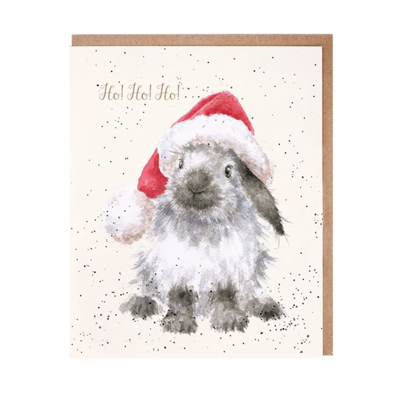 Wrendale Designs Vánoční přání Wrendale Designs "Ho Ho Ho" - Králík