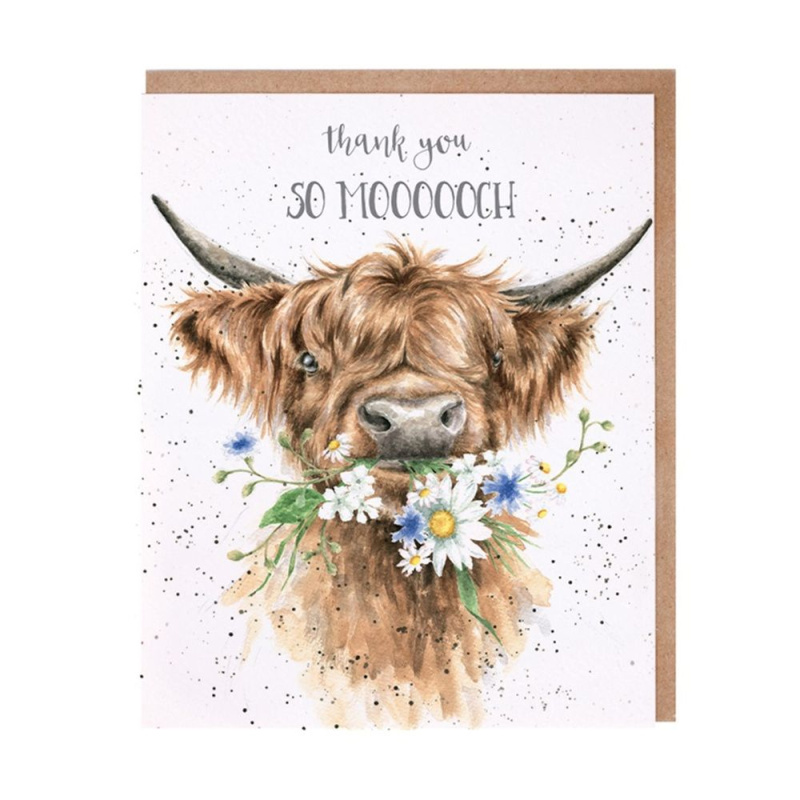 Wrendale Designs Děkovné přání Wrendale Designs "So Mooooch!" - Kráva