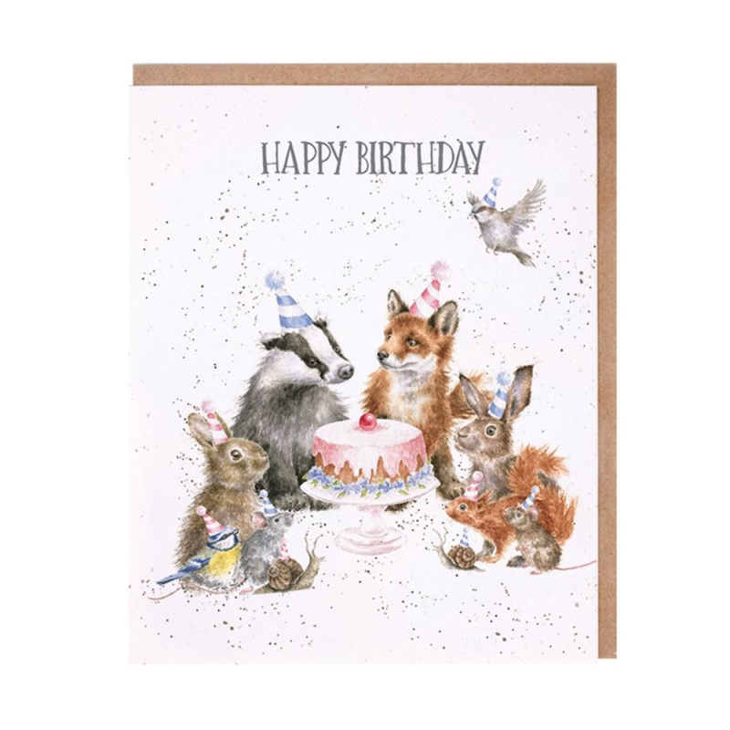 Wrendale Designs Narozeninové přání Wrendale Designs "Woodland Party" - Lesní zvířátka