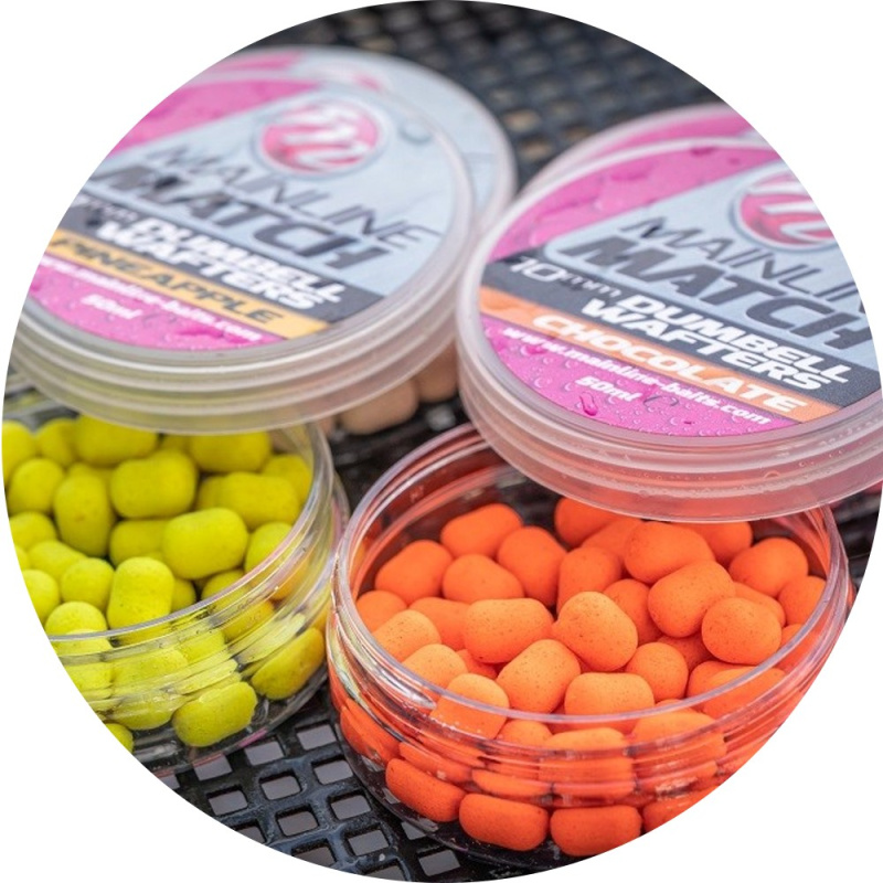 Mainline dumbell match wafters 50 ml 8 mm - white cell