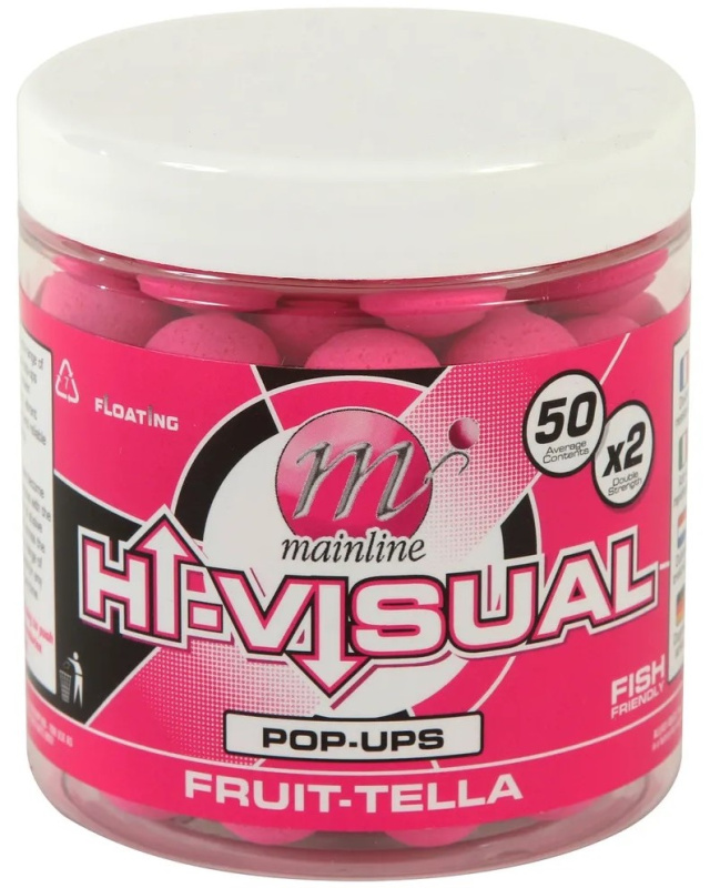 Mainline plovoucí boilie high visual pop up purple fruit-t 15 mm 50 ks