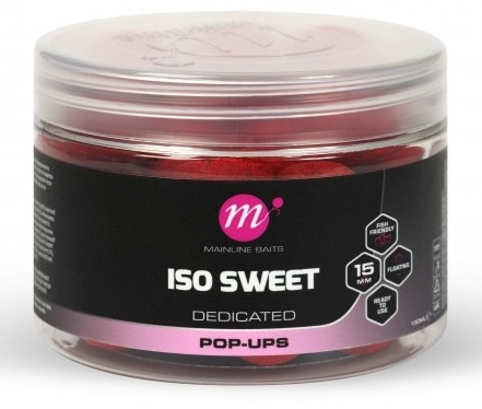 Mainline plovoucí boilie pop-ups iso sweet 150 ml 15 mm