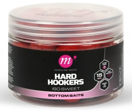 Mainline tvrzené boilie hard hookers iso sweet 150 ml - 15 mm
