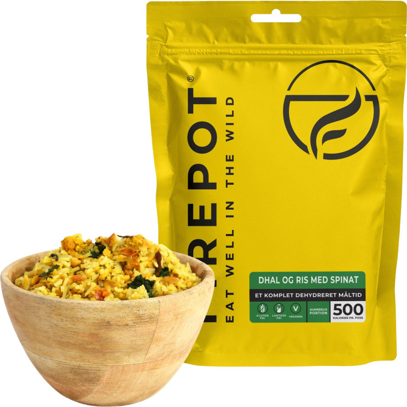 Firepot Dhal a rýže se špenátem, lyofilizované jídlo, Reg
