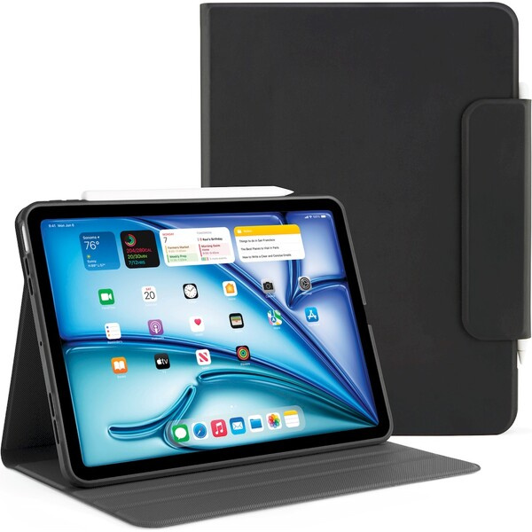 Pipetto Origami No5 Rotating Folio Case Black iPad Air 11 2024 / iPad Air 10.9 2022/2020 P059-49-AD