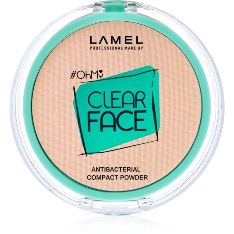 LAMEL OhMy Clear Face kompaktní pudr s antibakteriální přísadou odstín 401 Light Natural 6 g