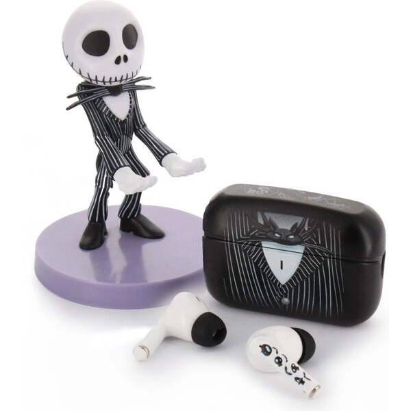 Nightmare before Christmas Holdems Mini Holder & Wireless Headphones Jack with TWS Buds Pro 10 cm Černá/bílá