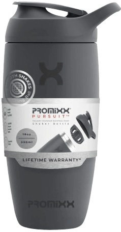 PROMiXX Pursuit Insulated Stainless Steel šejkr 550 ml - graphite