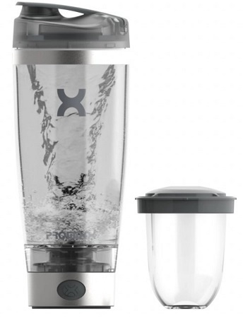 PROMiXX PRO Elektrický šejkr dobíjecí 600 ml - ocelově stříbrná