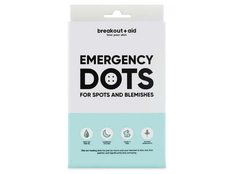 Breakout+aid Náplasti na lokální ošetření akné s tea tree, 72 ks