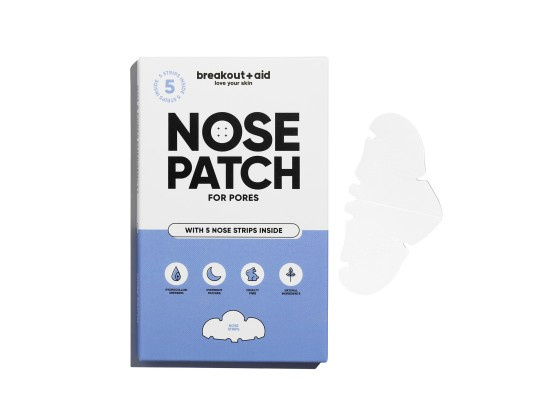 Breakout+aid Čistící náplasti na rozšířené póry na nose, 5 ks