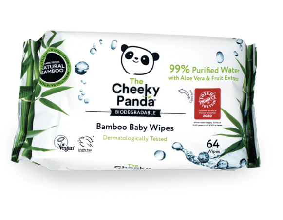 Cheeky panda Biologicky rozložitelné dětské ubrousky (64 ks)