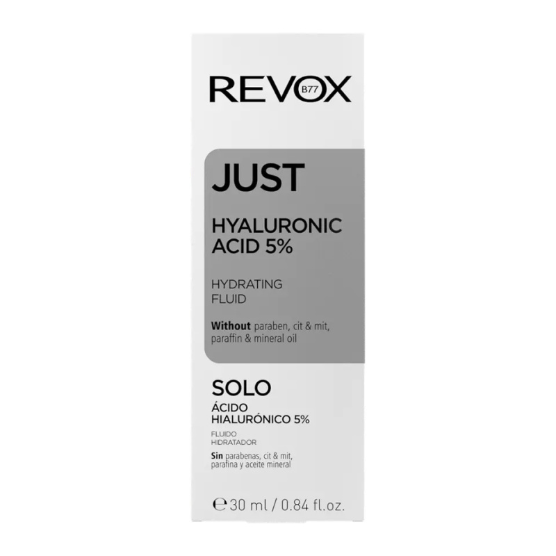 Revox B77 Just Hyaluronic Acid 5% hydratační fluid na obličej a krk 30 ml