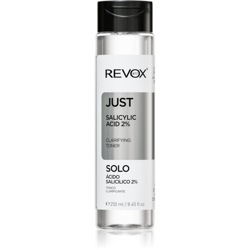 Revox B77 JUST Salicylic Acid 2% exfoliační čisticí tonikum na obličej a tělo 250 ml