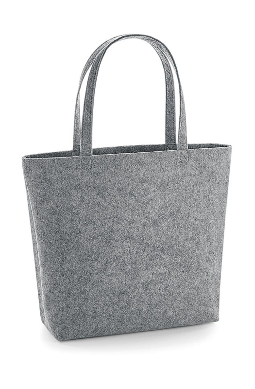 Plstěná taška Tote,100% polyester - 49 x 39 x 13,5 cm - šedá