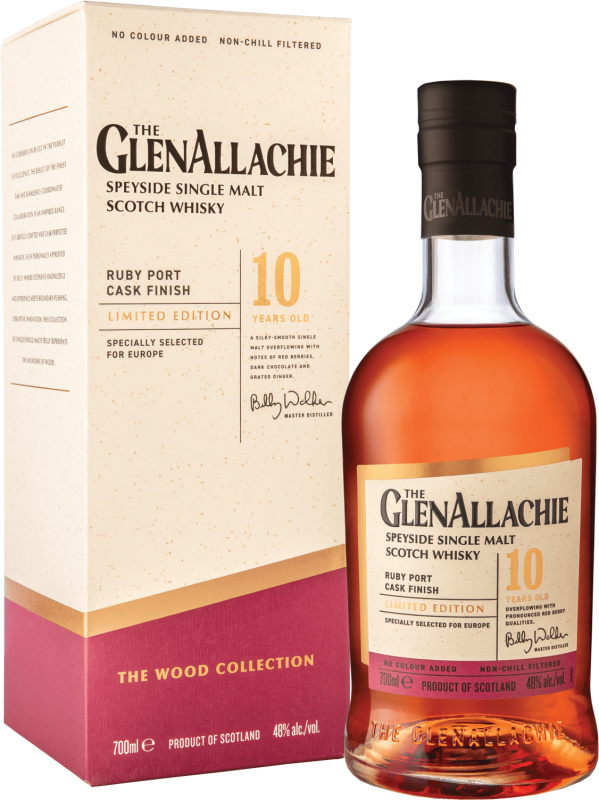 GlenAllachie 10 letá Ruby Port Cask Finish 48% 0,7l