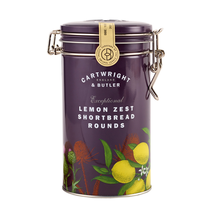 Cartwright & Butler Sušenky shortbread s citronem, kovová dóza, 200 g 5176