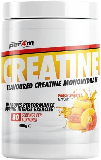 Per4m Creatine Monohydrate 400 g - broskvové bonbóny