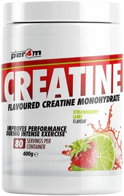 Per4m Creatine Monohydrate 400 g - jahoda/ limetka