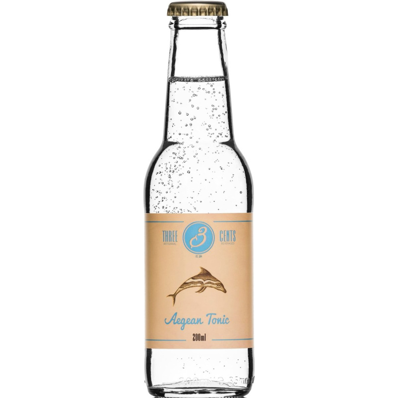 Three Cents Aegean Tonic sklo