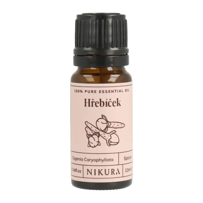 Nikura 100% přírodní esenciální olej hřebíček 10 ml