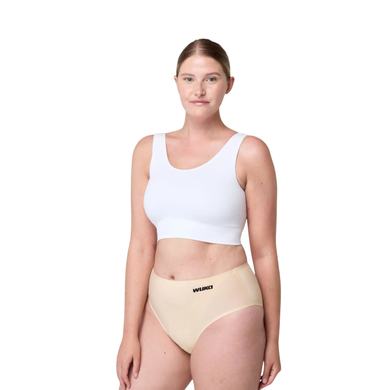 Menstruační kalhotky Wuka bezešvé Stretch Midi Brief Heavy béžové (WSBMBH-nude) L - 3XL