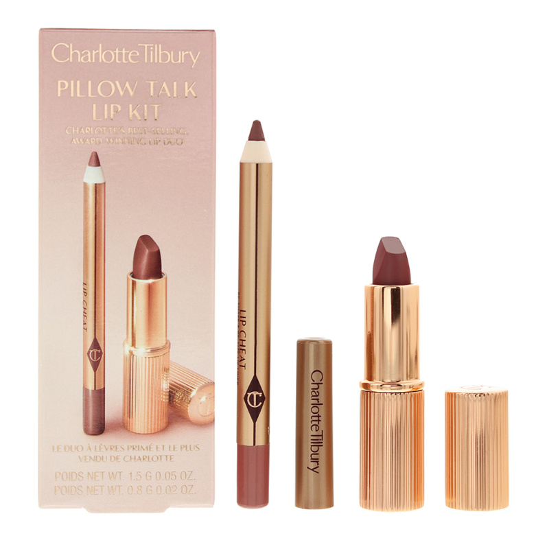Charlotte Tilbury Pillow Talk Lip Kit rtěnka a konturovací tužka na rty odstín Medium