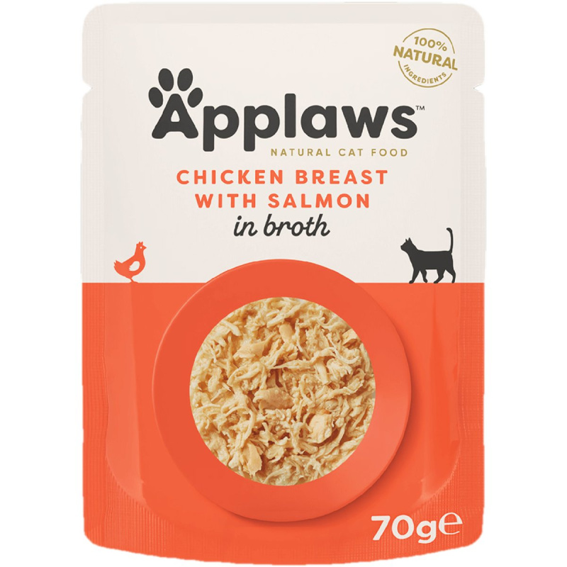 Applaws Cat kapsička kuřecí prsa s lososem 70 g