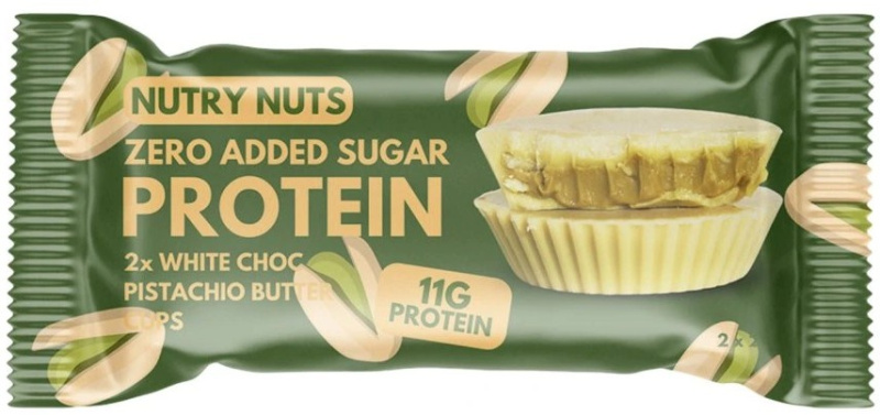 Nutry Nuts Cups (proteinové košíčky) 42g - White Chocolate Pistachio