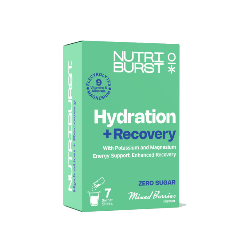 Nutriburst Elektrolyty Recovery hydratační nápoj s vitamíny 7 ks lesní plody