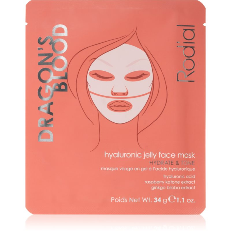 Rodial Dragon's Blood Hyaluronic Jelly Face Mask intenzivní hydrogelová maska s kyselinou hyaluronovou 34 g