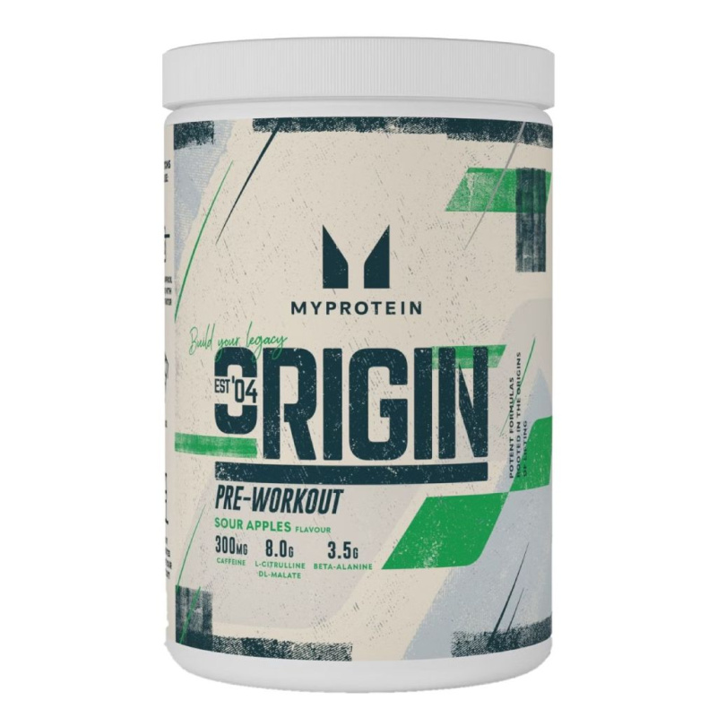 MyProtein Origin Pre-Workout, 600 g Příchuť: Kyselé jablko