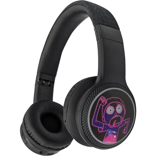 Lazerbuilt náhlavní sluchátka bezdrátová Rick & Morty Černá