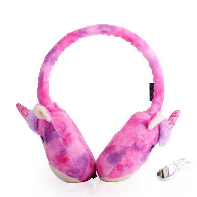 Lazerbuilt bezdrátová sluchátka Squishmallows - Lola (plyšová) Růžová