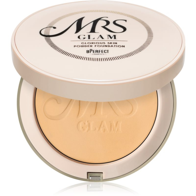BPerfect Mrs Glam Glorious Skin Powder Foundation kompaktní pudr pro matný vzhled odstín 04 Medium Gold 70 g