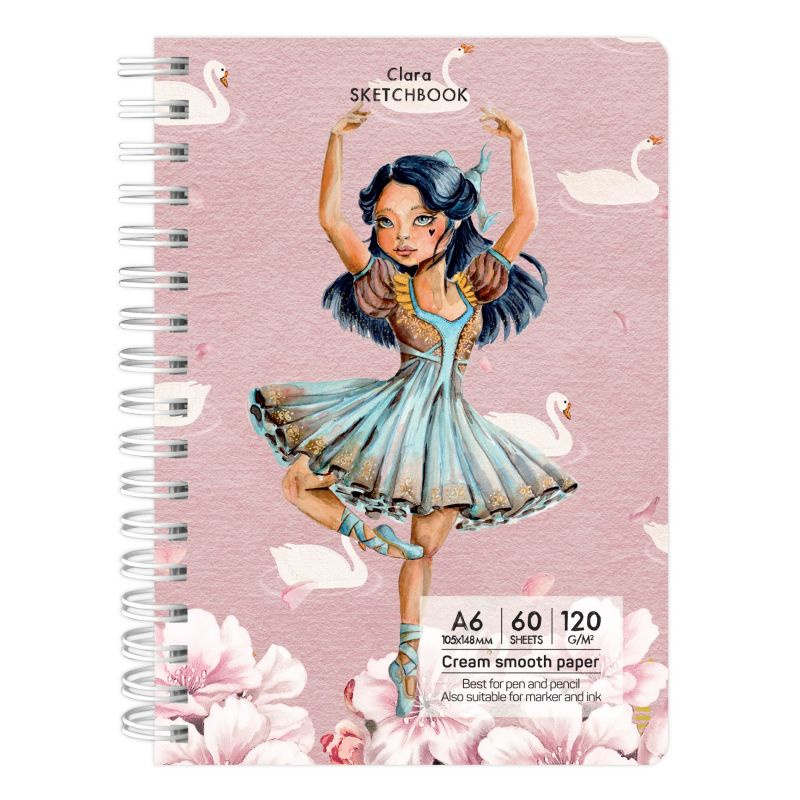Kroužkový blok Clara (120g/m2, 60 listů) A6
