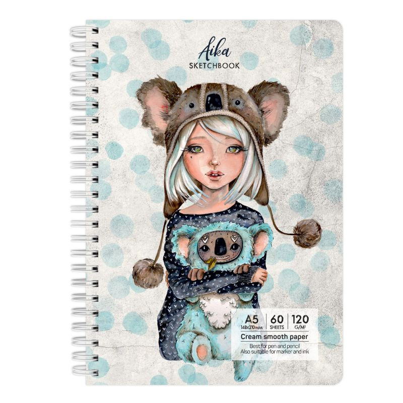 Kroužkový blok Aika (120g/m2, 60 listů) A5