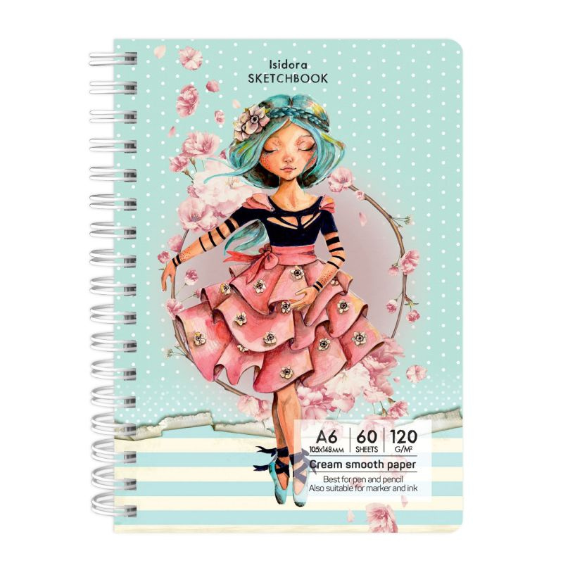 Kroužkový blok Isidora (120g/m2, 60 listů) A6
