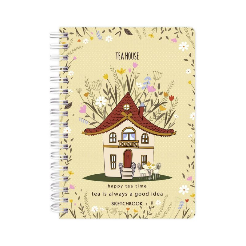 Kroužkový blok Tea house (120g/m2, 60 listů) A6